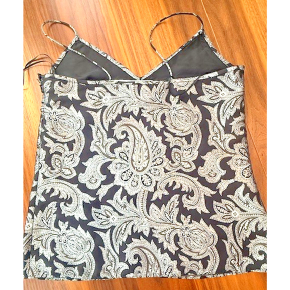 Louis Vuitton Metal Beaded Silk Paisley Printed Tank Top Camisole Women SZ 34 XS - Picture 9 of 16